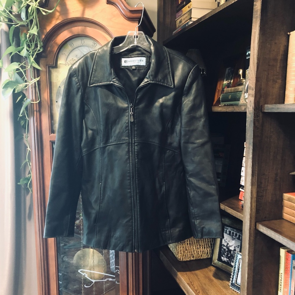 Soft leather ladies jacket
